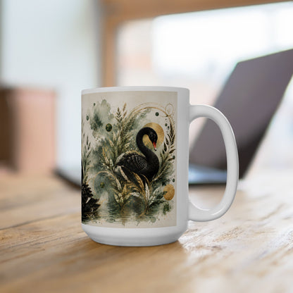 Emerald Grace Ceramic Mug, (11oz, 15oz)