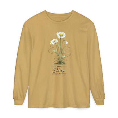 April Birth Flower Long Sleeve T-Shirt