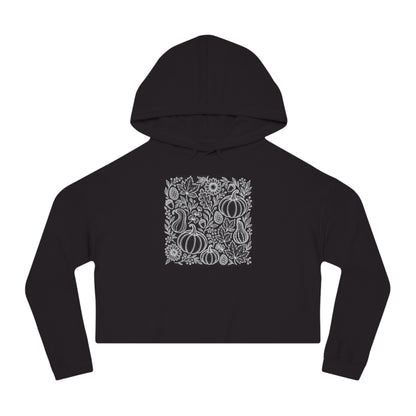 Autumn Whimsy Cropped Hooded Sweatshirt
