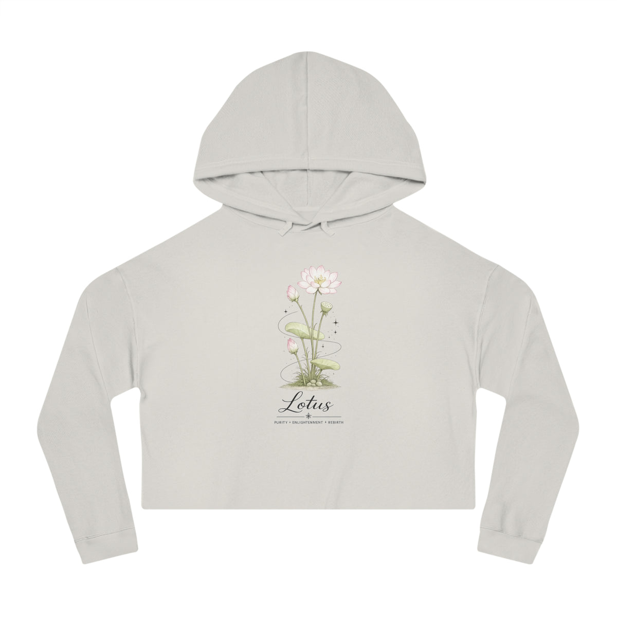 Lotus Cropped Hooded Sweatshirt