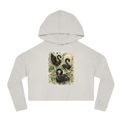 Emerald Grace Cropped Hooded Sweatshirt