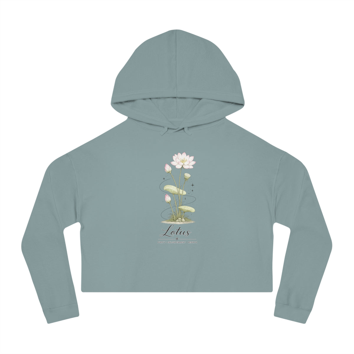 Lotus Cropped Hooded Sweatshirt