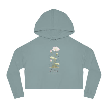 Lotus Cropped Hooded Sweatshirt