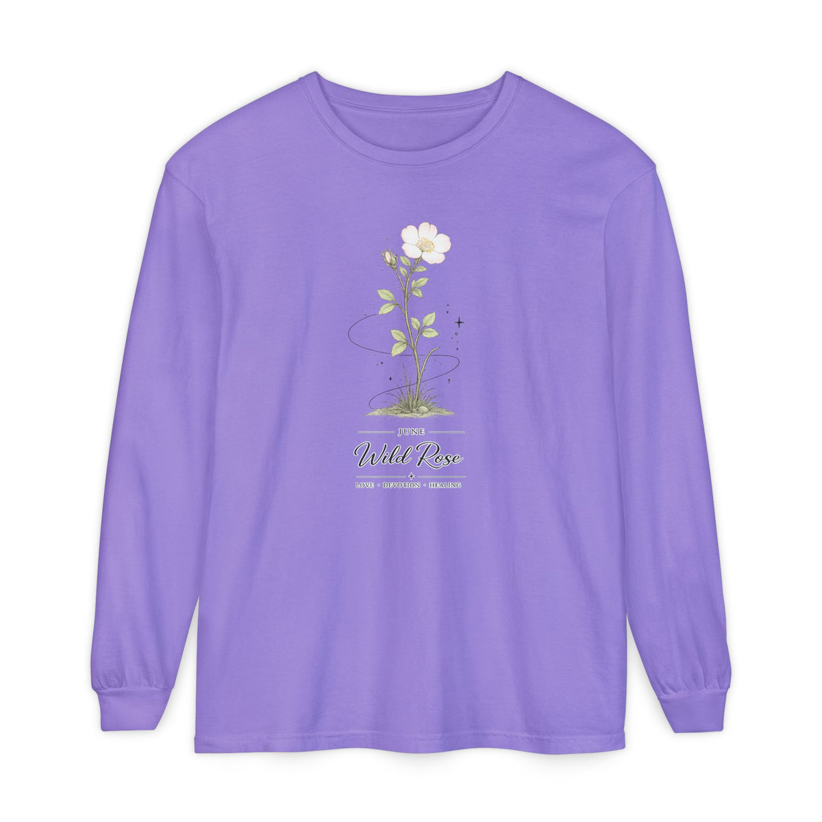 June Birth Flower Long Sleeve T-Shirt