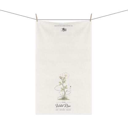 June Birth Flower Tea Towel