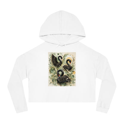 Emerald Grace Cropped Hooded Sweatshirt