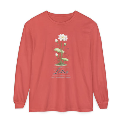 July Birth Flower Long Sleeve T-Shirt