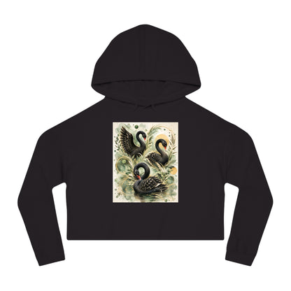 Emerald Grace Cropped Hooded Sweatshirt