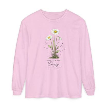 April Birth Flower Long Sleeve T-Shirt