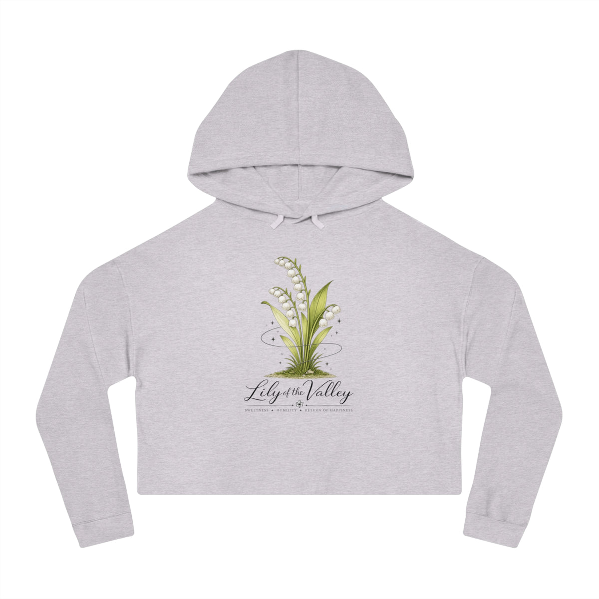 Lily of the Valley Cropped Hooded Sweatshirt