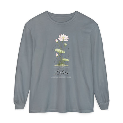 July Birth Flower Long Sleeve T-Shirt