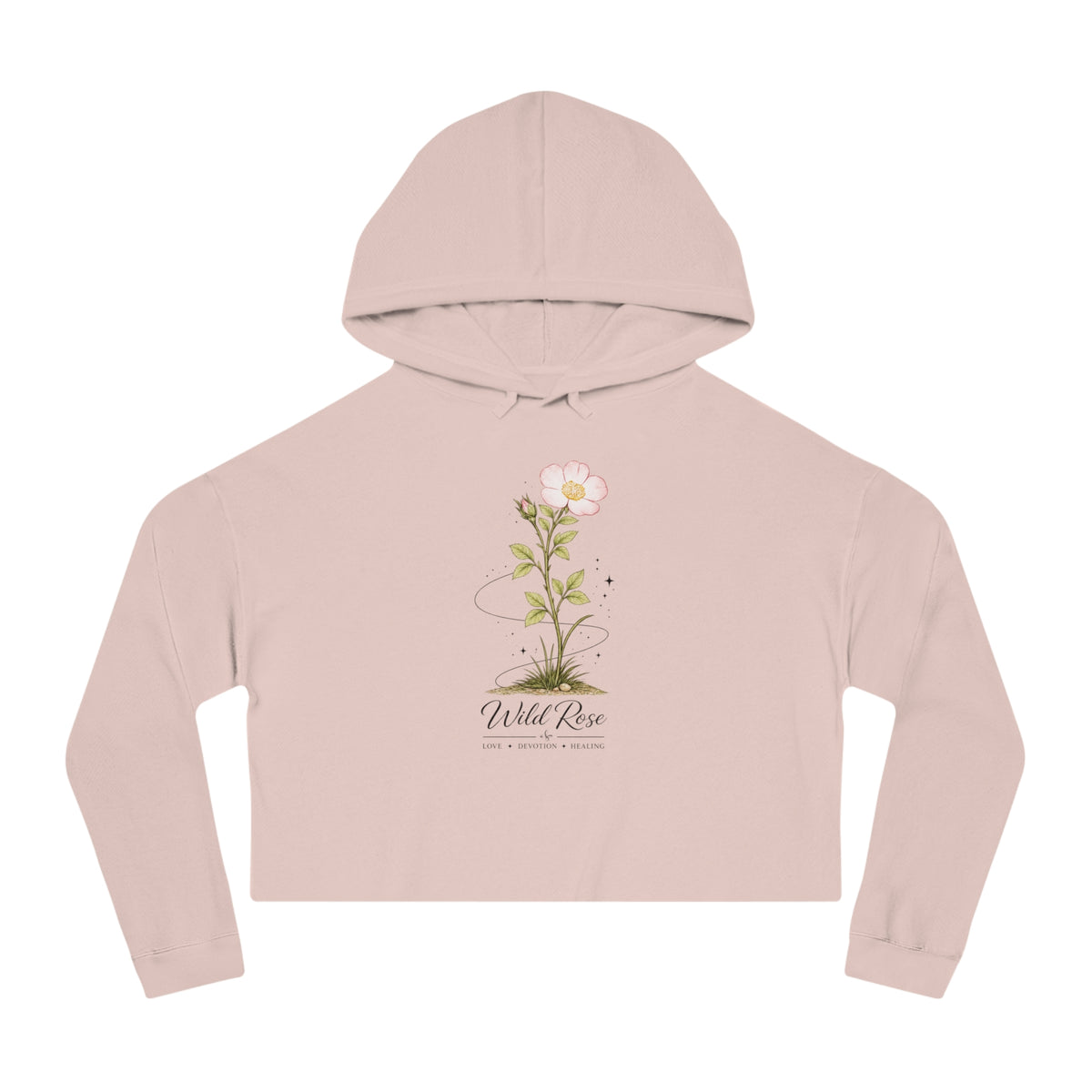Wild Rose Cropped Hooded Sweatshirt