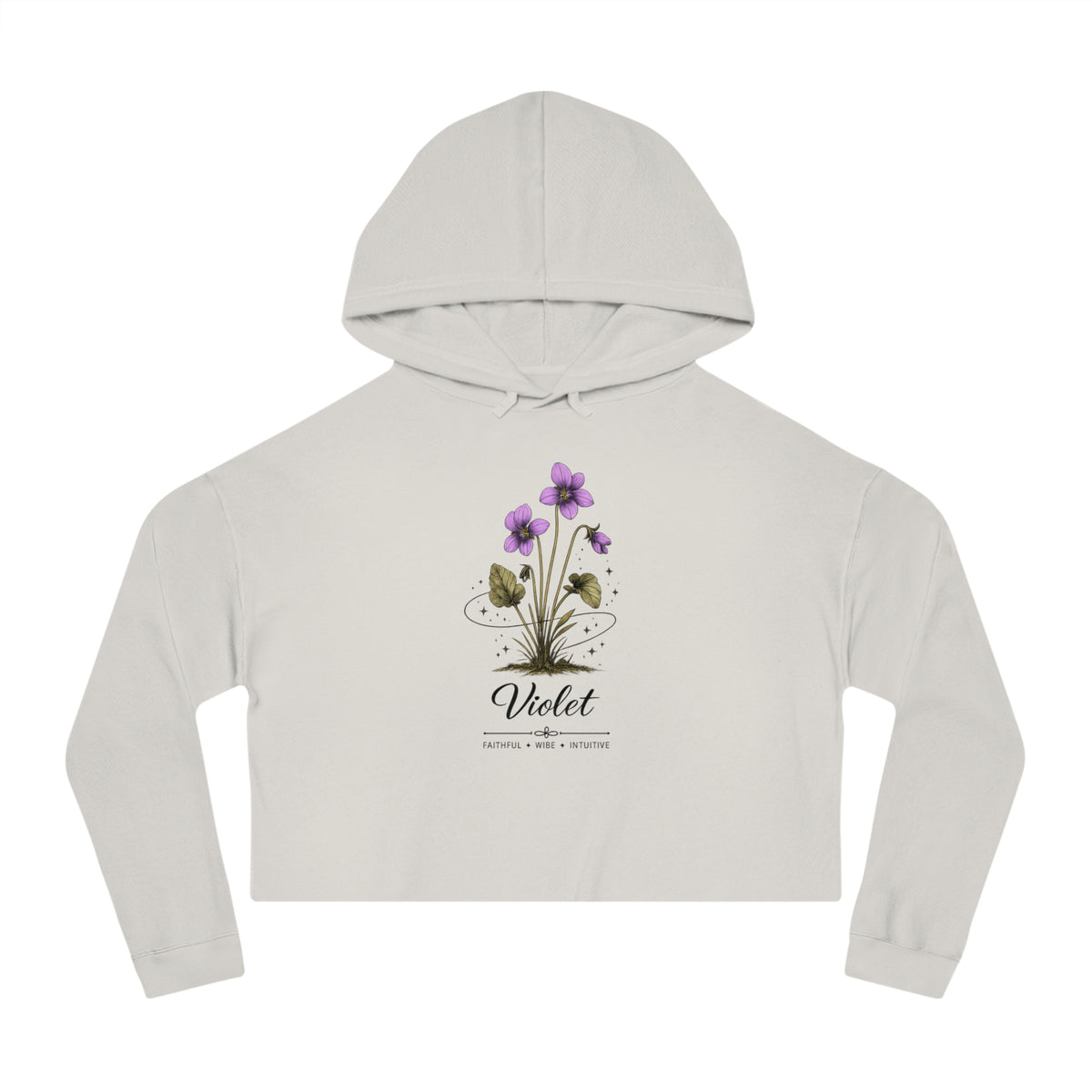 Violet Cropped Hooded Sweatshirt