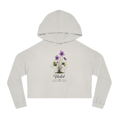 Violet Cropped Hooded Sweatshirt