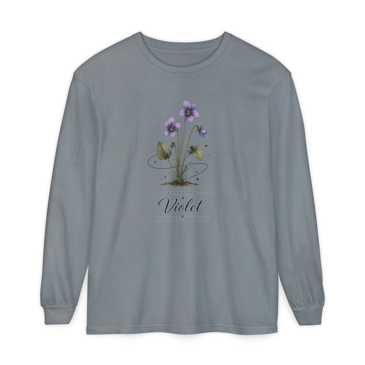 February Birth Flower Long Sleeve T-Shirt