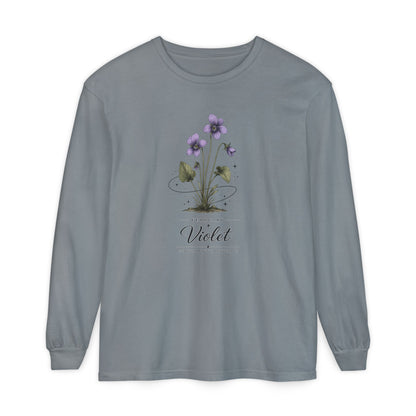 February Birth Flower Long Sleeve T-Shirt
