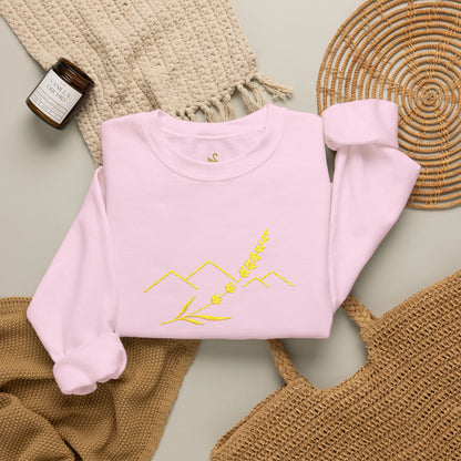 Lavender Ridge Embroidered Sweatshirt