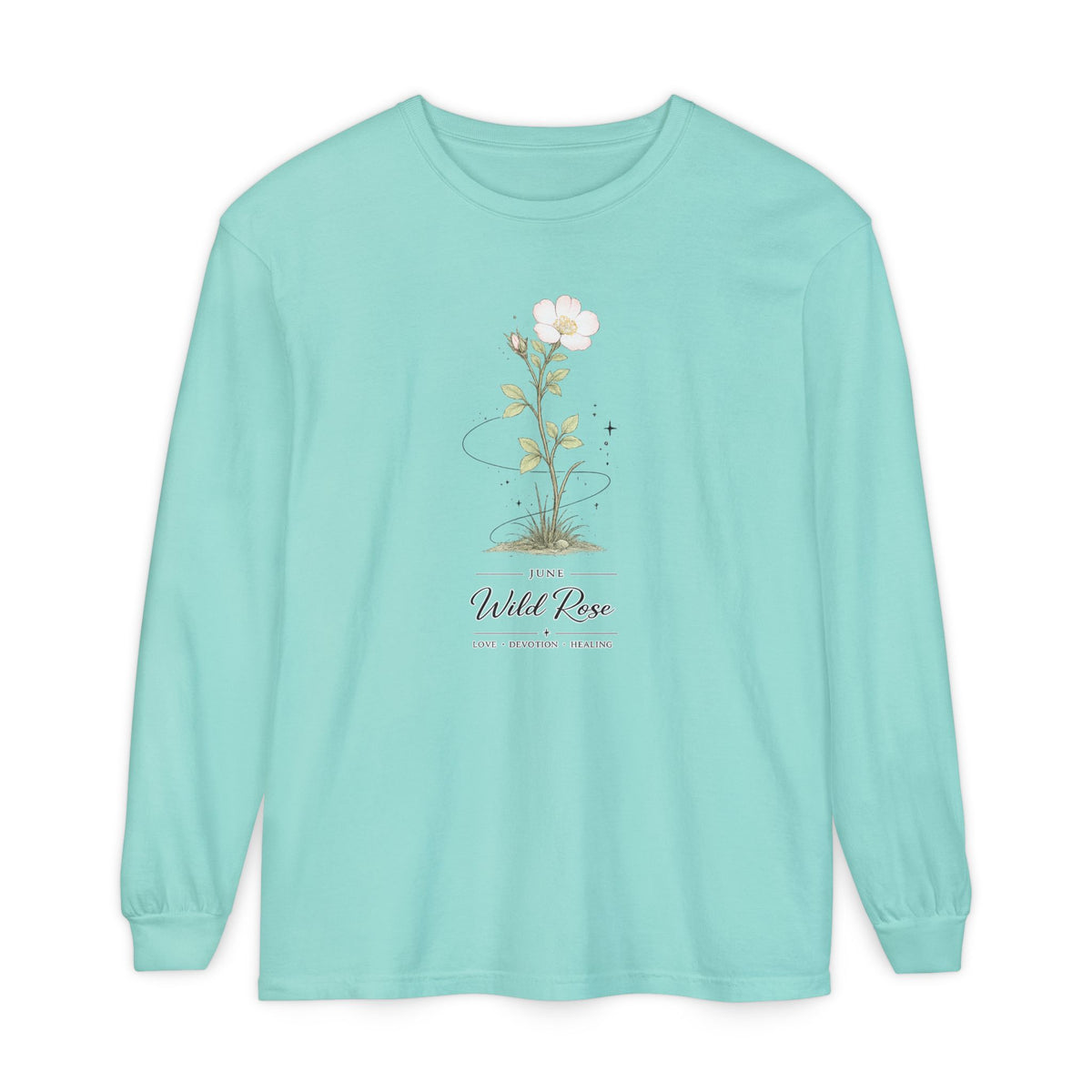 June Birth Flower Long Sleeve T-Shirt