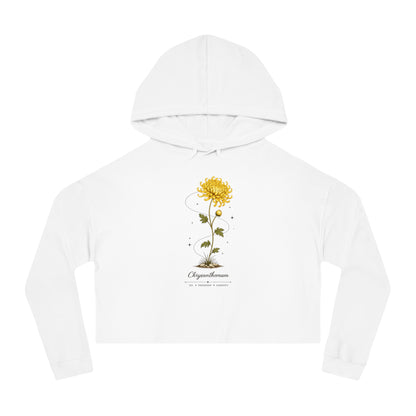 Chrysanthemum Cropped Hooded Sweatshirt
