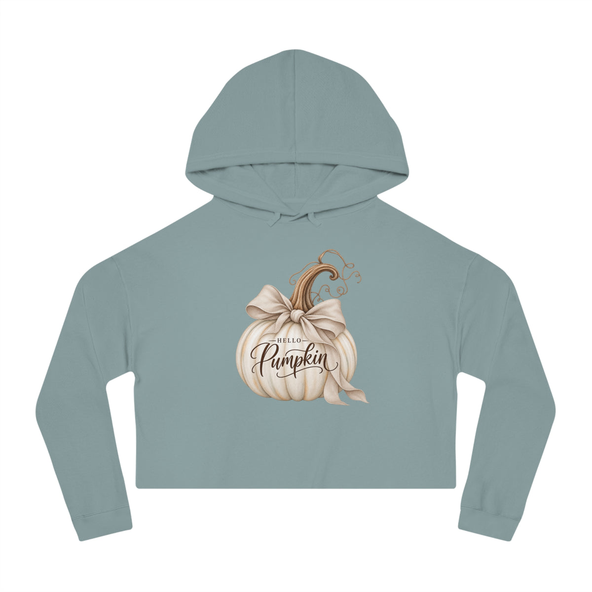 Pumpkin Charm Cropped Hooded Sweatshirt