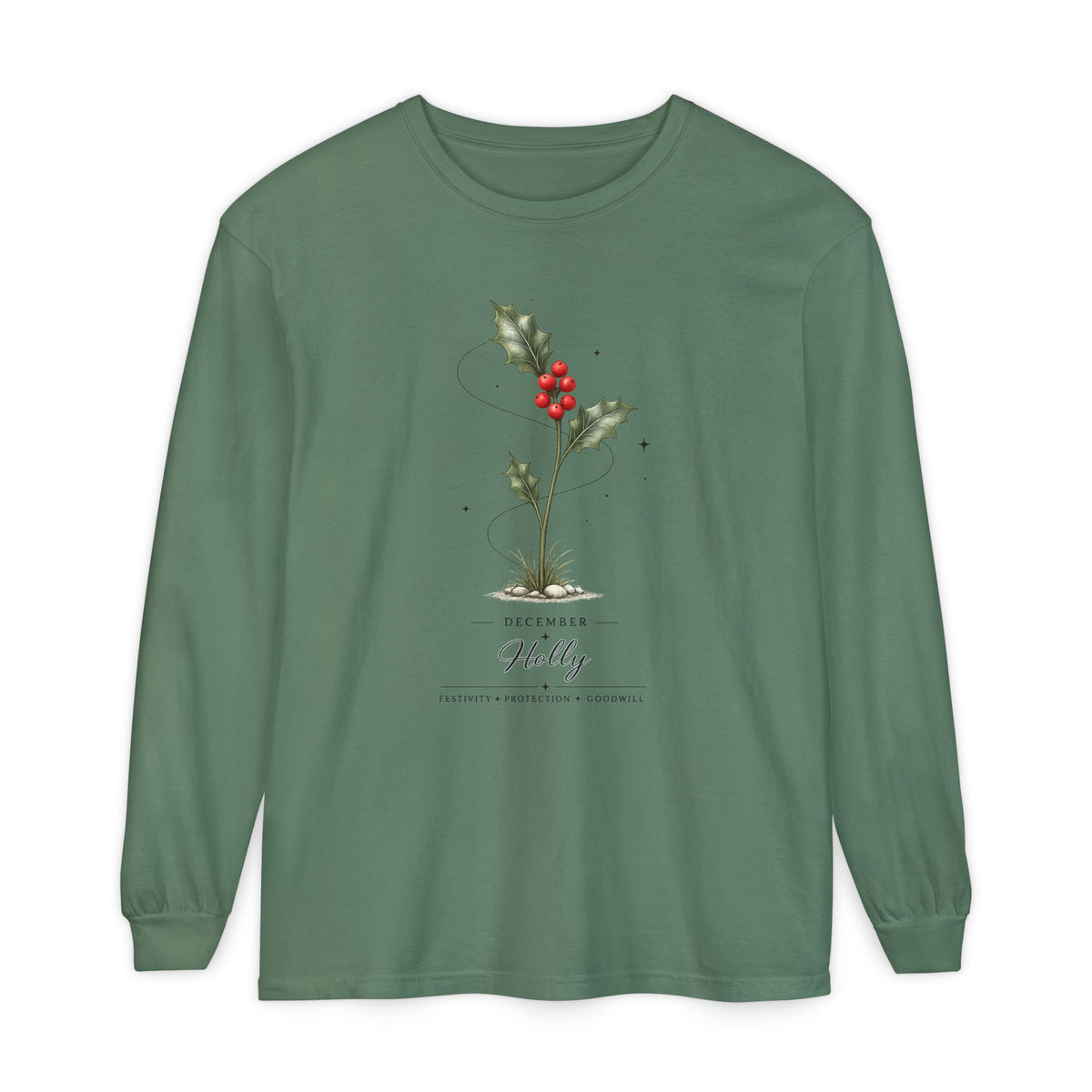 December Birth Flower Long Sleeve T-Shirt