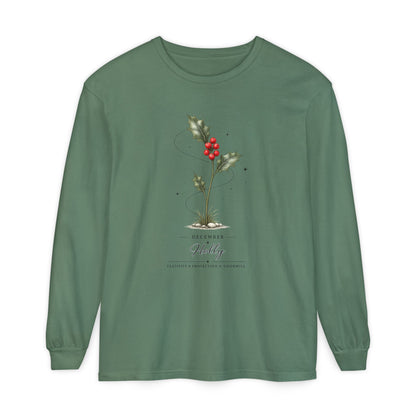 December Birth Flower Long Sleeve T-Shirt