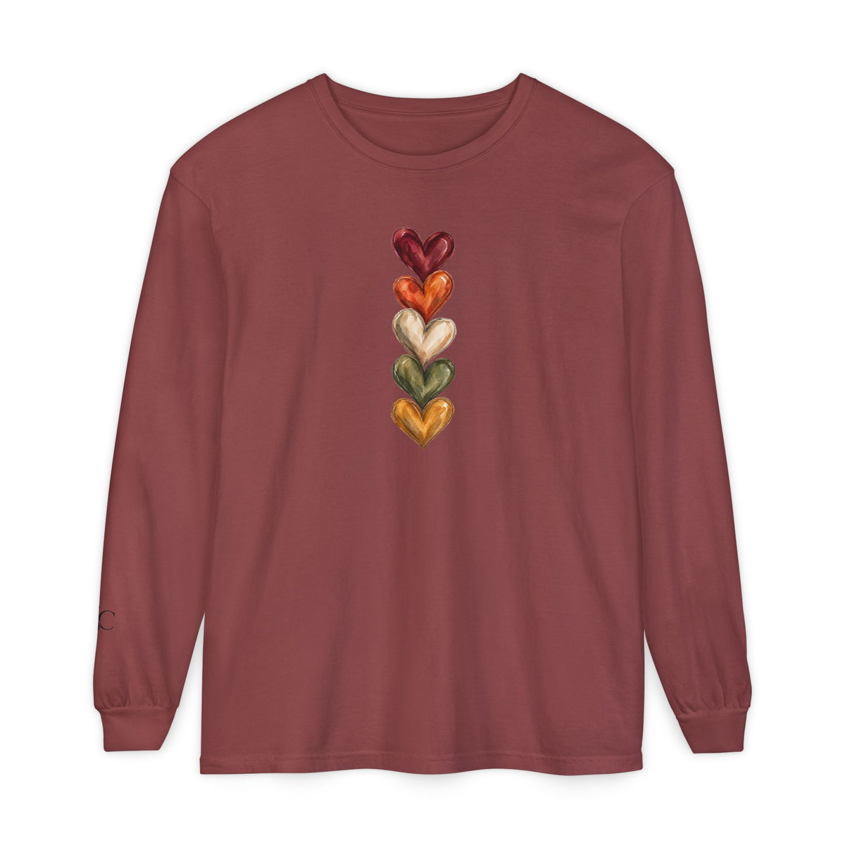 Hearts of Autumn Long Sleeve T-Shirt