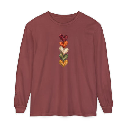 Hearts of Autumn Long Sleeve T-Shirt