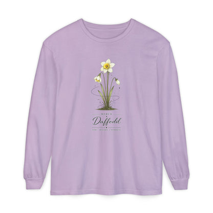 March Birth Flower Long Sleeve T-Shirt