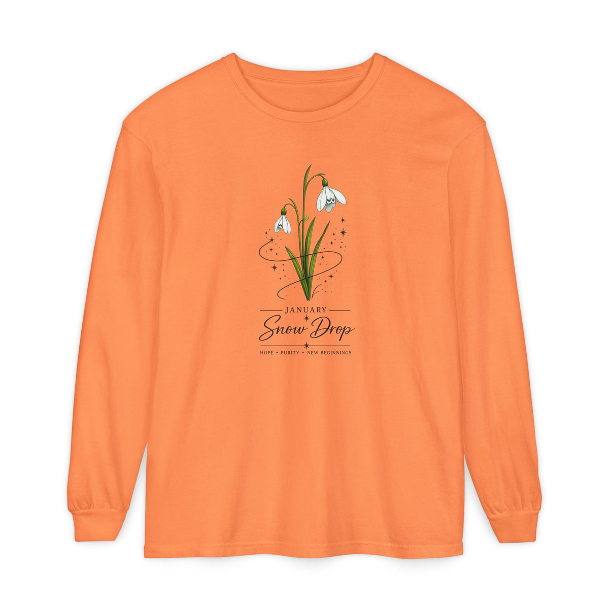 January Birth Flower Long Sleeve T-Shirt