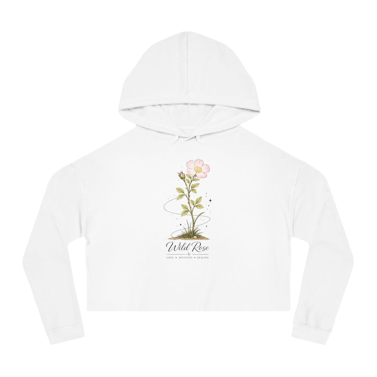 Wild Rose Cropped Hooded Sweatshirt