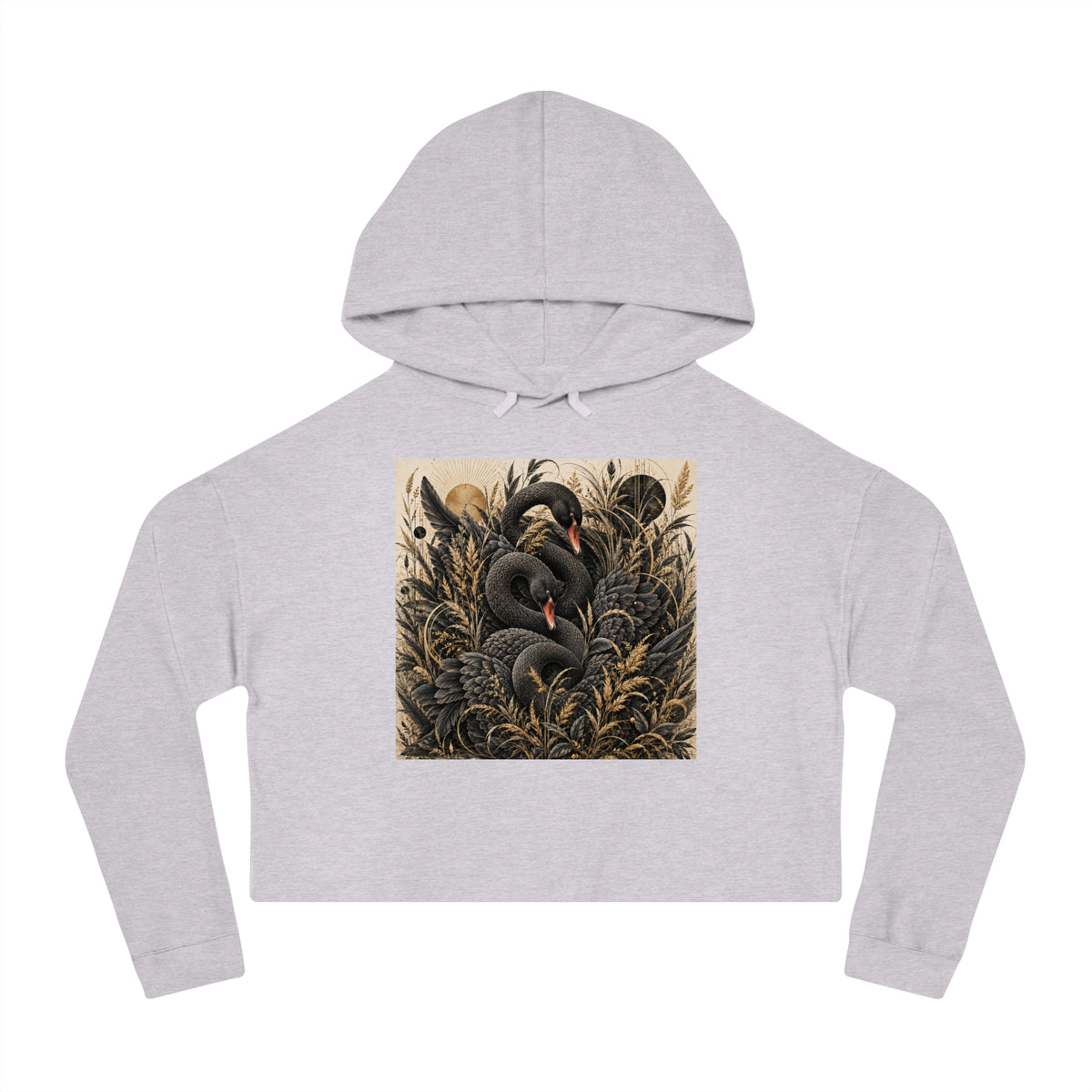 Noir Reverie Cropped Hooded Sweatshirt