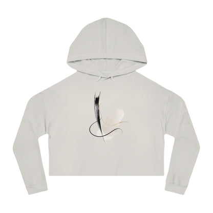 Contrast Cropped Hooded Sweatshirt
