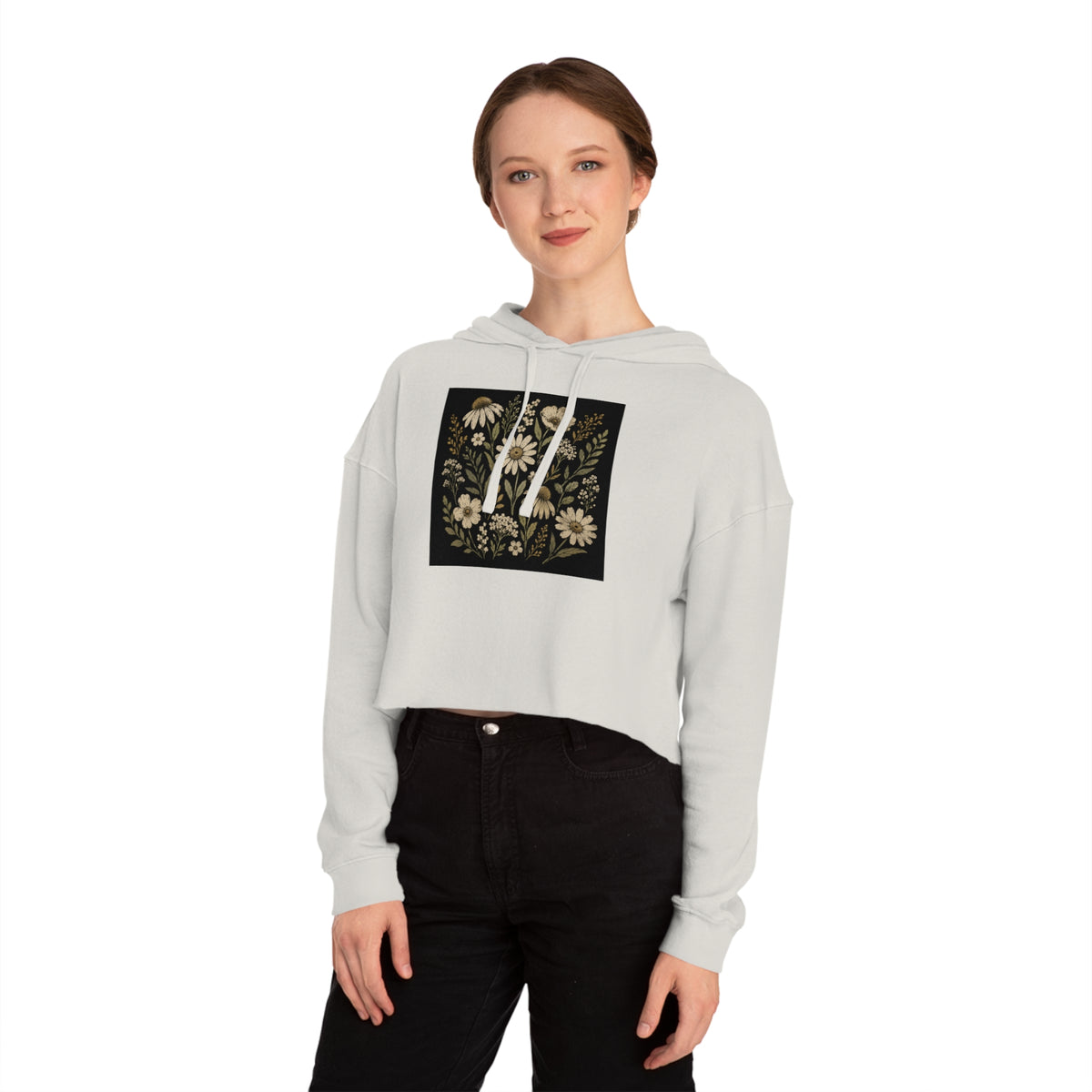 Grace After Dark Cropped Hooded Sweatshirt