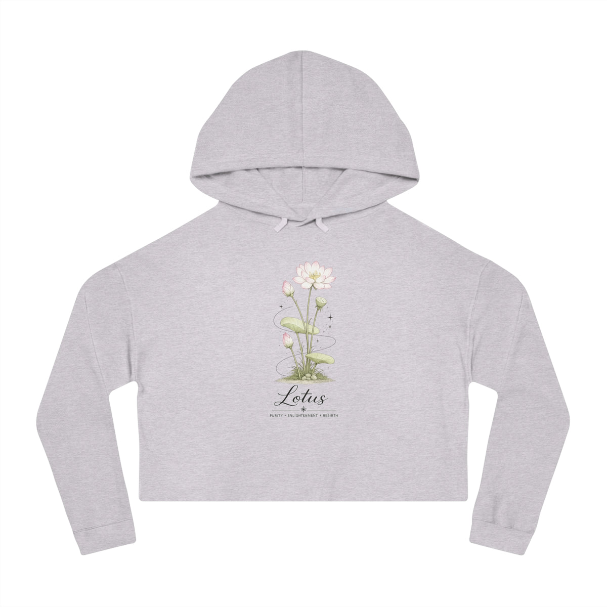 Lotus Cropped Hooded Sweatshirt