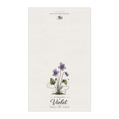 February Birth Flower Tea Towel