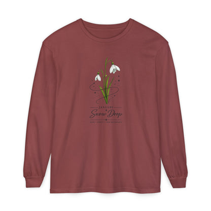 January Birth Flower Long Sleeve T-Shirt