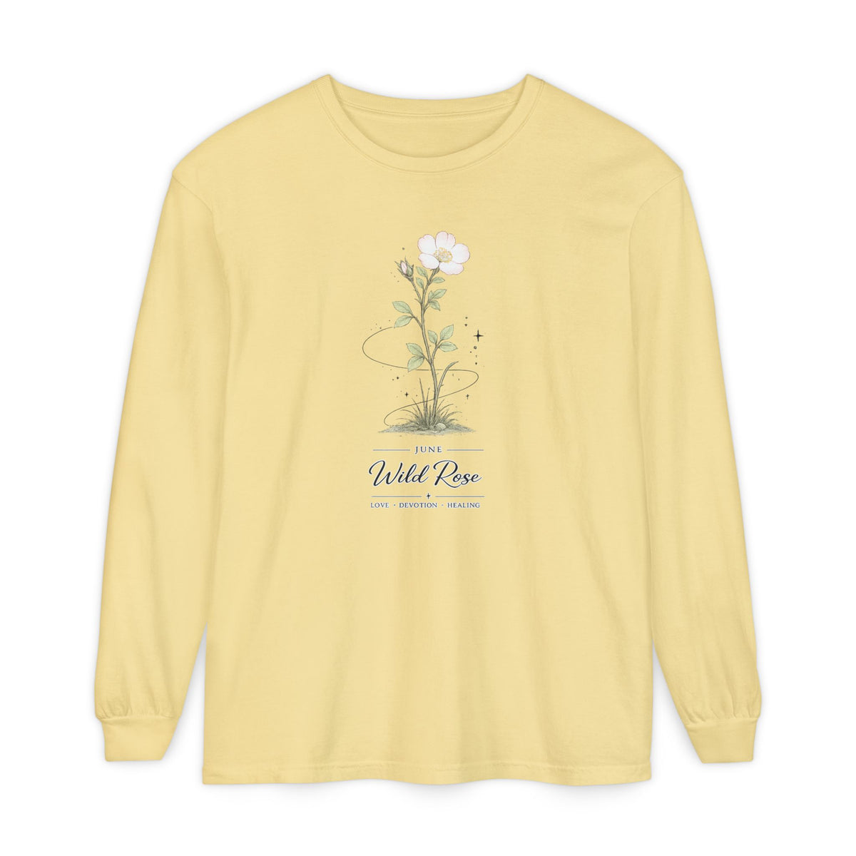 June Birth Flower Long Sleeve T-Shirt