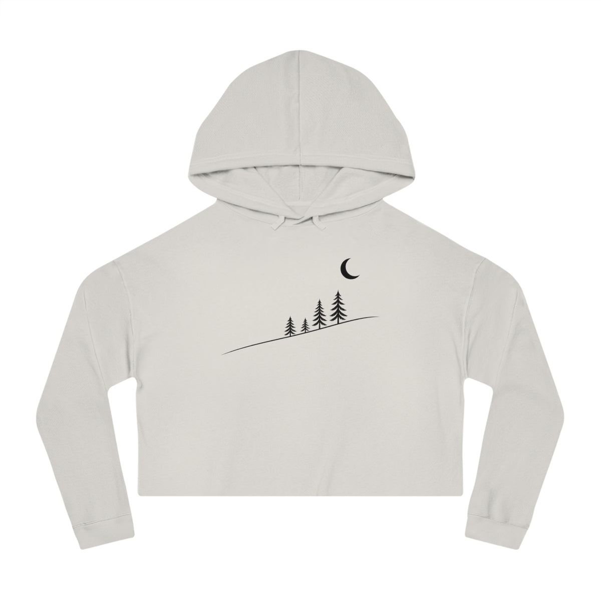 Moonlit Slope Cropped Hooded Sweatshirt