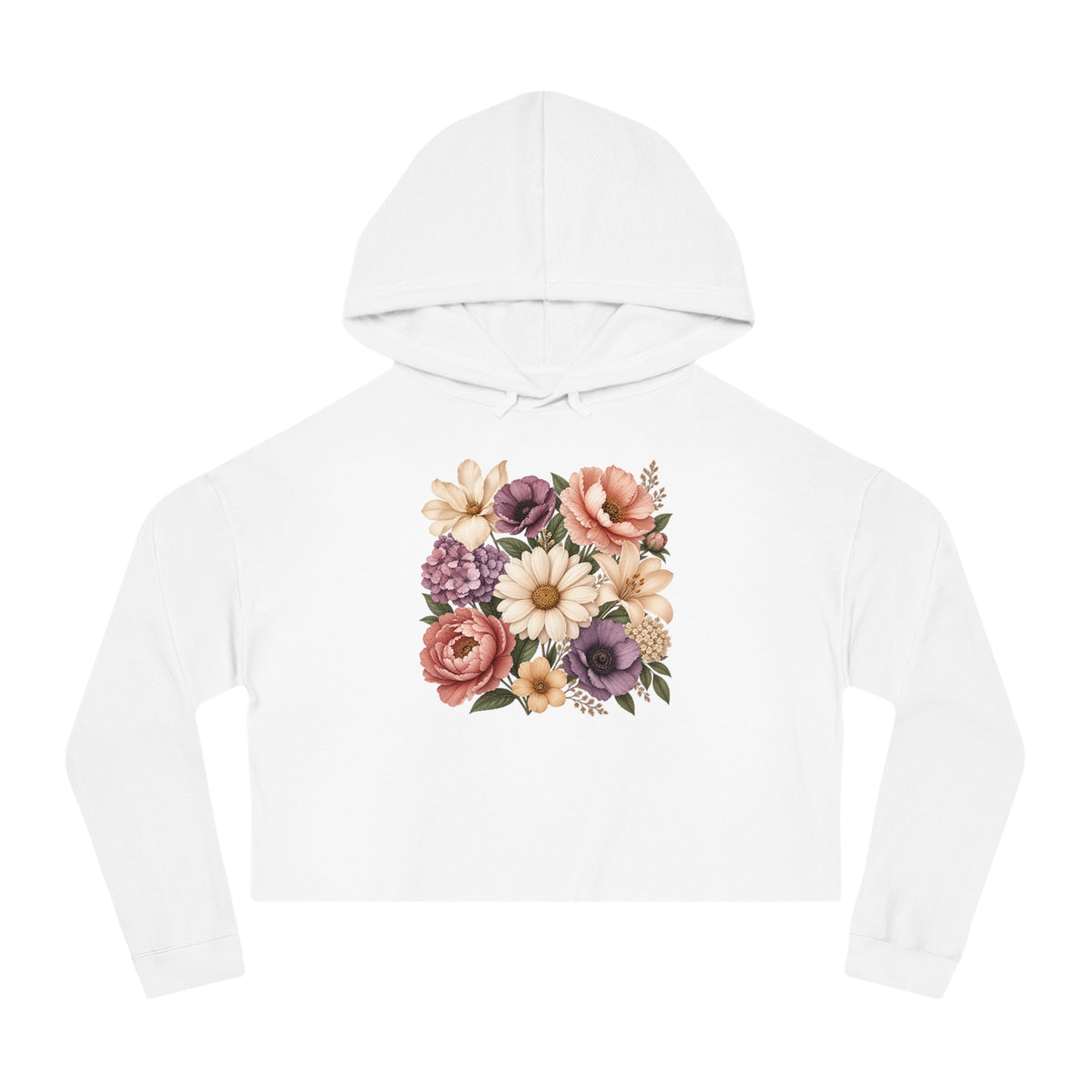Grace In Bloom Cropped Hooded Sweatshirt