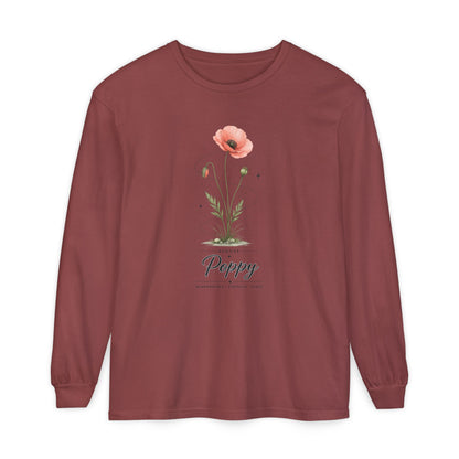 August Birth Flower Long Sleeve T-Shirt
