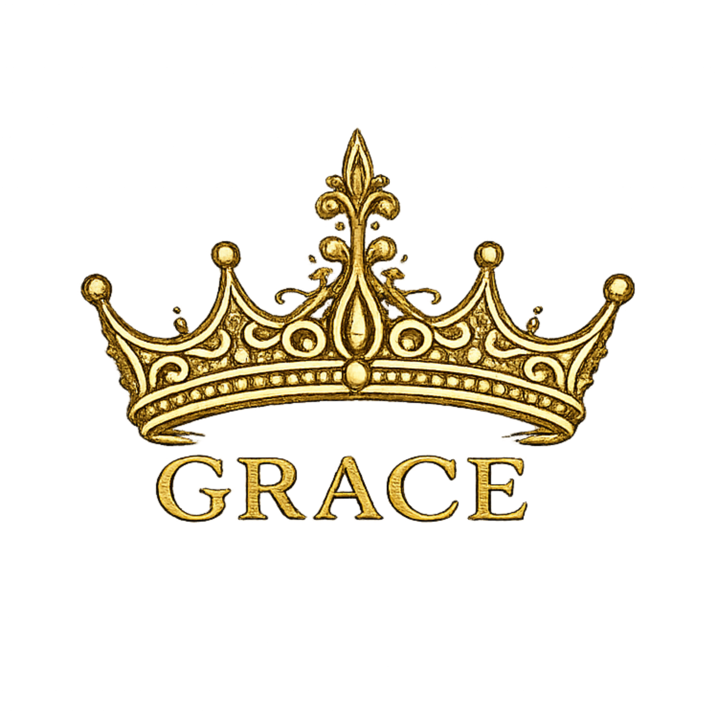 Grace Crown Embroidered Sweatshirt
