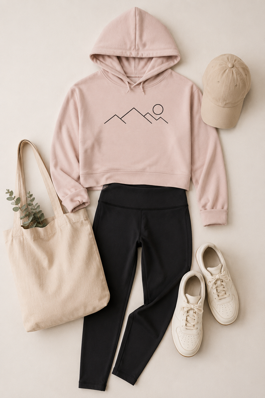 Mountain Majesty Cropped Hooded Sweatshirt