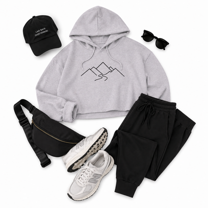 Valley Majesty Cropped Hooded Sweatshirt