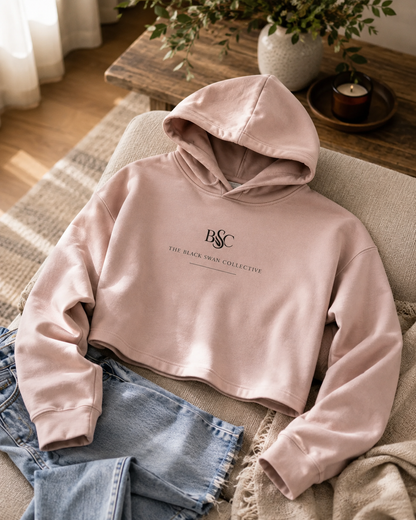 Signature Logo Cropped Hooded Sweatshirt
