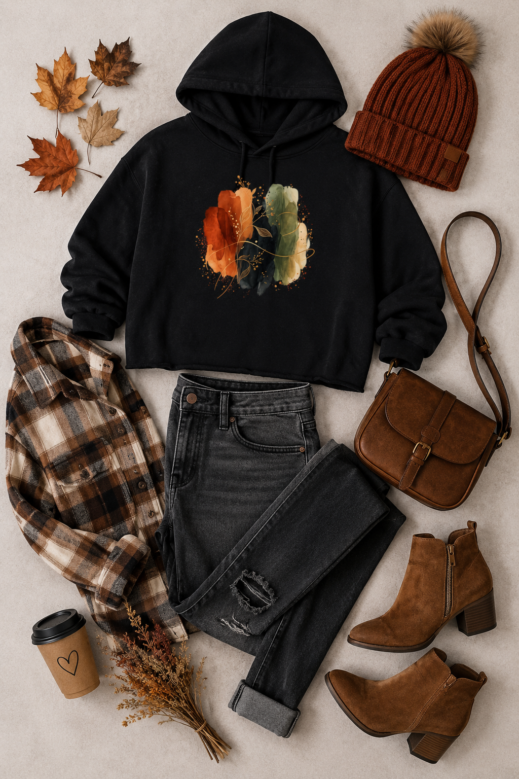 Art of Becoming Cropped Hooded Sweatshirt