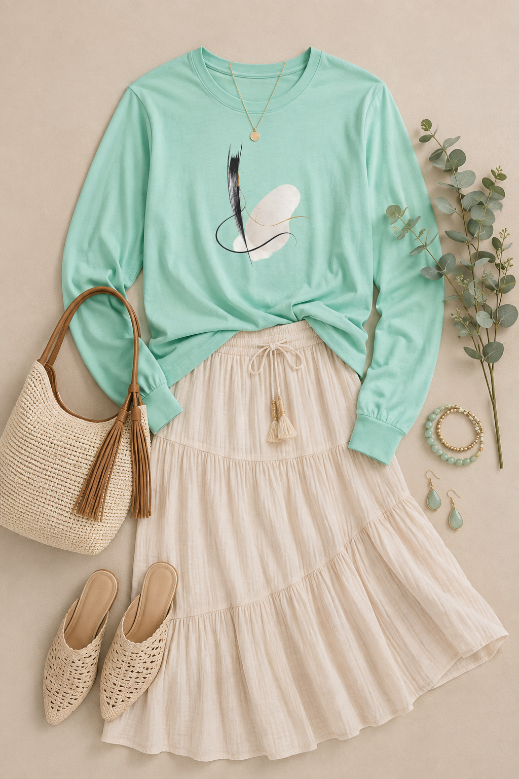 Contrast Long Sleeve T-Shirt