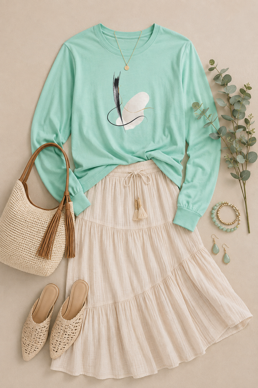 Contrast Long Sleeve T-Shirt