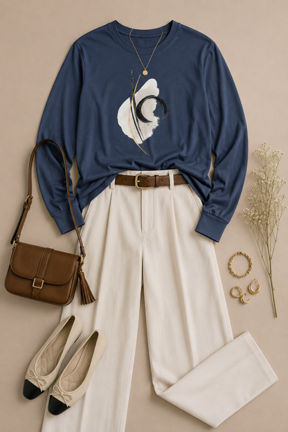 Aligned Long Sleeve T-Shirt