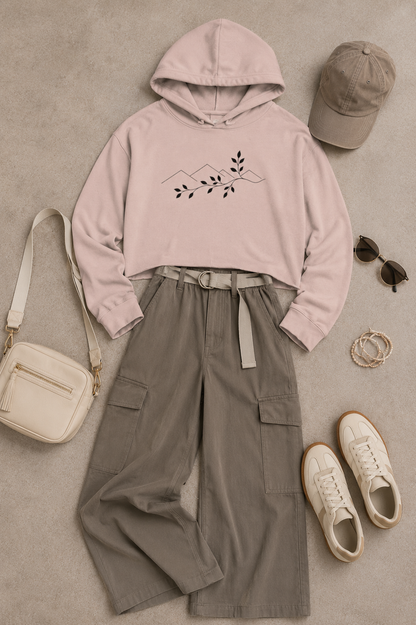 Aspen Grace Cropped Hooded Sweatshirt